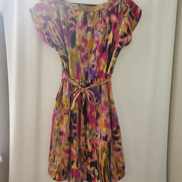 Speed Control Dresses & Skirts - Speed Control Size 2X, Cap sleeve, tie back, bold print midi dress